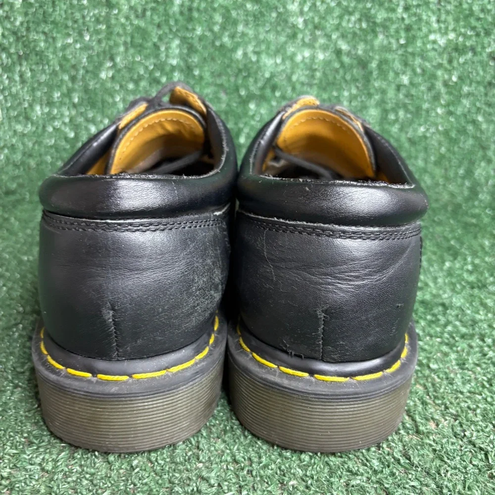 Dr. Martens 8053 Padded Collar Leather Grunge Goth Derby Shoes Black Mens Size 9